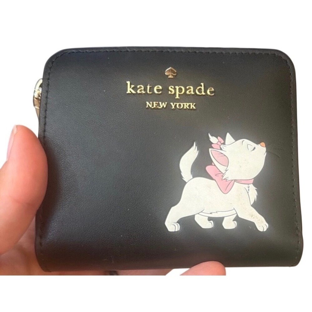 Kate Spade x Disney Aristocats Marie Black Character Wallet